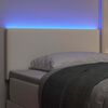 vidaXL LED Kopfteil mit LED -Streifenleuchten Creme 80 cm Stoff