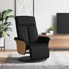 vidaXL Relaxsessel mit Fu&szlig;teil Schwarz Stoff