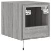 vidaXL TV-Wandschrank mit LED-Leuchten Grau Sonoma 30,5x35x30 cm