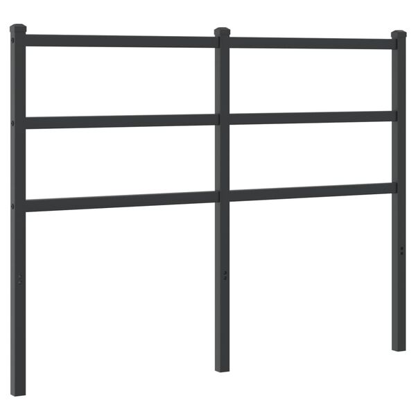 vidaXL Kopfteil Metall Schwarz 120 cm