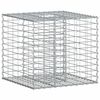 vidaXL Gabionen-Hochbeet 60 x 60 x 55 cm Verzinkter Stahl Silber