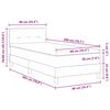 vidaXL LED Boxspringbett mit Matratze Hellgrau 90 x 200 cm Stoff