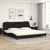 vidaXL Bett mit Matratze "Hvar" Schwarz 200x200 cm Kunstleder
