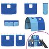 vidaXL Kinder-Etagenbett Schwarz und Blau 74,5 x 190 cm Metall