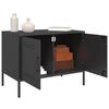 vidaXL TV-Schrank Schwarz 68x39x50,5 cm Stahl