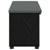 vidaXL Flurbank mit Kissen Uni Schwarz Eichen-Optik 100 x 38 x 46 cm