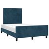 vidaXL Bettgestell ohne Matratze Dunkelblau 120x190 cm Samt
