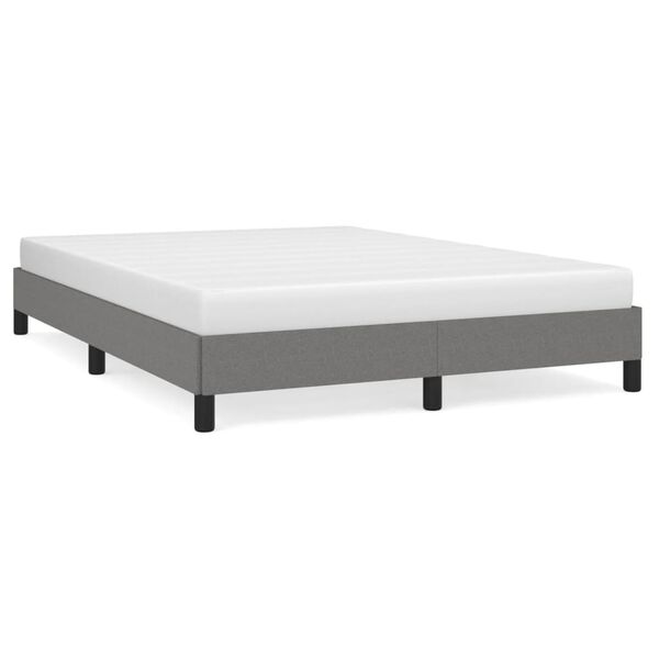 vidaXL Bettgestell ohne Matratze Dunkelgrau 140x200 cm Stoff