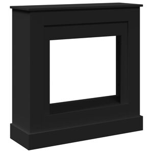 vidaXL Kaminumrandung Schwarz 90x30x90 cm Holzwerkstoff