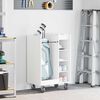vidaXL Golf Schrank Mit Rad Uni Wei&szlig; 65 x 45 x 98 cm