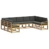 vidaXL Outdoor-Sofagarnitur 9 stk. Wei&szlig; und Anthrazit