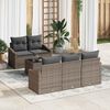 vidaXL Sofa Set mit Kissen mit Kissen 6 pcs Grau Poly Rattan