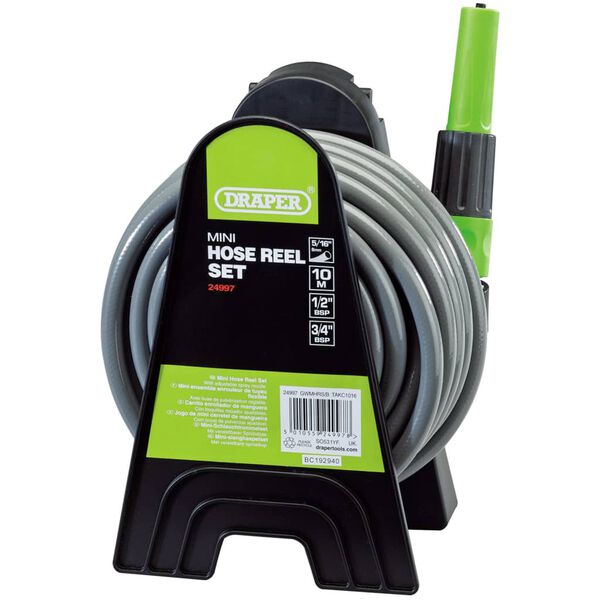 Draper Tools Mini-Schlauchtrommel Set 10 m Gr&uuml;n