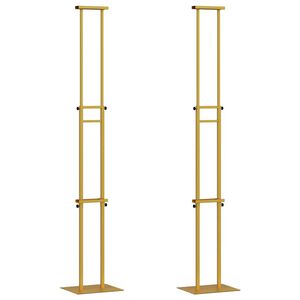 vidaXL Messestände 2 pcs Gold 30 x 24 x 208 cm Eisen
