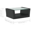 vidaXL 8-tlg. Garten-Lounge-Set mit Kissen Poly Rattan Schwarz
