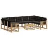 vidaXL Outdoor-Sofagarnitur 10 stk. Wei&szlig; und Schwarz