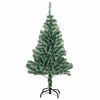 vidaXL K&uuml;nstlicher Weihnachtsbaum beschneit mit LED Licht 150 cm