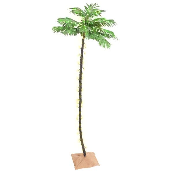 vidaXL K&uuml;nstliche Palme mit 192 LEDs Warmwei&szlig; 300 cm