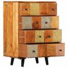 vidaXL Kommode 55x30x75 cm Massivholz Akazie und Metall