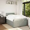 vidaXL Boxspringbett mit Matratze Hellgrau 120x190 cm Samt