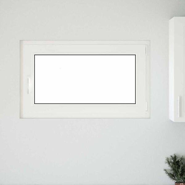 vidaXL Kellerfenster "RISOR" 100x60 cm Drehkipp DIN Rechts Wei&szlig;