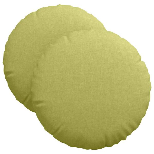 vidaXL Sitzkissen 2 pcs Hellgr&uuml;n &Oslash;40 x 13 cm Stoff