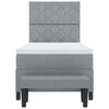 vidaXL Boxspringbett mit Matratze Hellgrau 100 x 200 cm Stoff