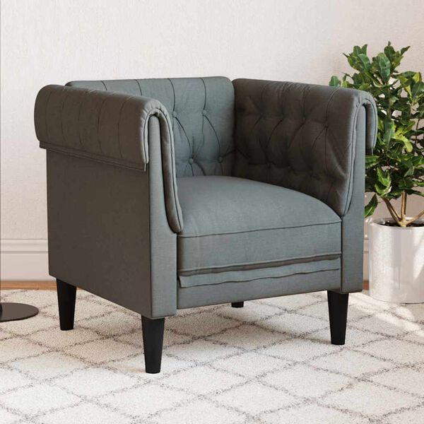 vidaXL Sofa Dunkelgrau 78,5 x 74,5 x 74,5 cm Polyester