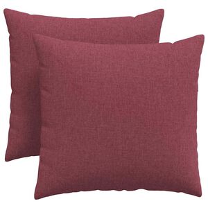 vidaXL Sofakissen 2 pcs Weinrot 45 x 45 cm Stoff