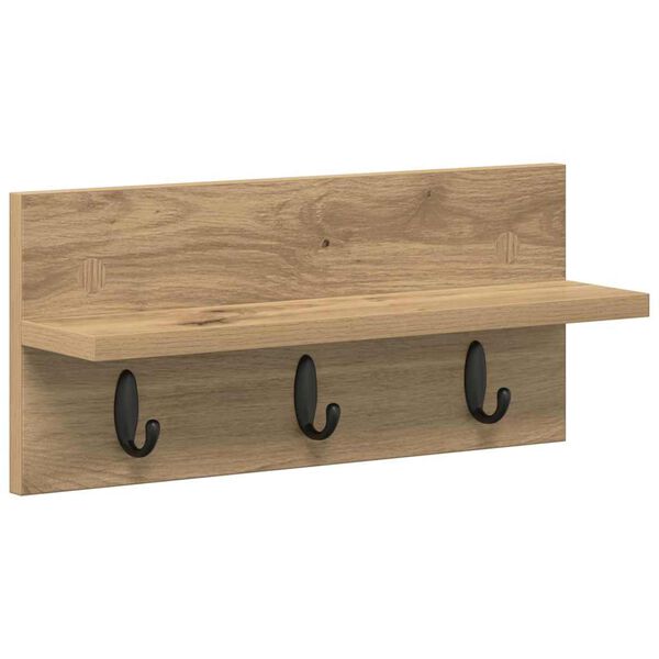 vidaXL Wandmontierter nachttisch Artisan-Eiche 40 x 10,5 x 18 cm