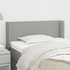 vidaXL Kopfteil mit Ohren Hellgrau 93x16x78/88 cm Stoff