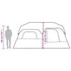 vidaXL Familienzelt 9 Personen Grau Orange Quick Release Wasserdicht