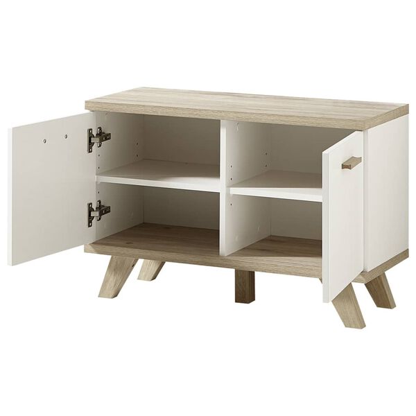 Germania Schuhschrank Oslo 76&times;35&times;51,5 cm Sonoma-Eiche und Wei&szlig;