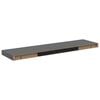 vidaXL Schweberegale 2 Stk. Hochglanz-Grau 90x23,5x3,8 cm MDF
