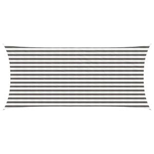 vidaXL Sonnensegel Hellgrau und Wei&szlig; 2 x 4,5 m HDPE