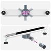 vidaXL Duschabfluss mit Glash&uuml;lle und 360&deg; Siphon Schwarz 60 cm