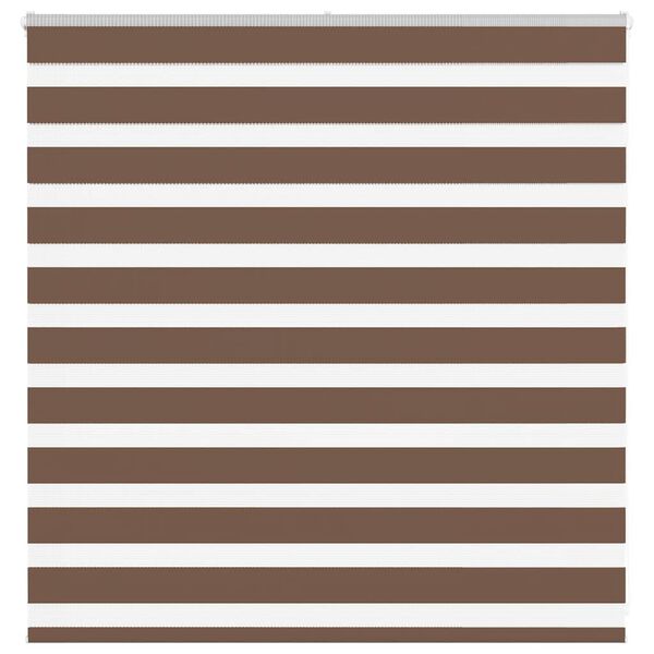 vidaXL Doppelrollo Braun 140x100 cm Stoffbreite 135,9 cm Polyester