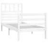 vidaXL Massivholzbett Wei&szlig; 75x190 cm