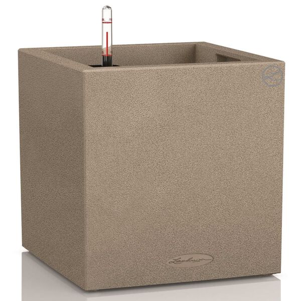 LECHUZA Pflanzgef&auml;&szlig; Canto Color Square 40 Komplett-Set Beige 13721