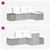 vidaXL Sofa Set mit Kissen 4 pcs Poly-Rattan