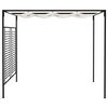 vidaXL Pavillon mit Ausziehbarem Dach 3x4x2,3 m Cremewei&szlig; 180 g/m&sup2;