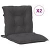 vidaXL Niedriglehner-Auflagen 2 Stk Melange Anthrazit 100x50x7cm Stoff