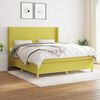 vidaXL Boxspringbett mit Matratze Gr&uuml;n 180x200 cm Stoff