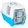 vidaXL Transportbox f&uuml;r Haustiere Wei&szlig; Blau 55x36x36 cm Polypropylen