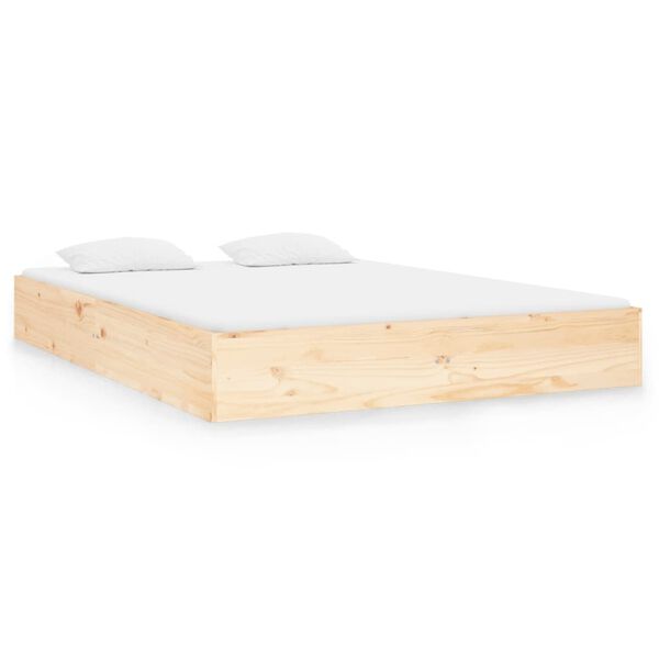 vidaXL Massivholzbett 140x190 cm