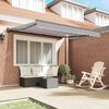 vidaXL Einziehbare Markise Hellgrau 300 x 250 cm Aluminium und Stoff