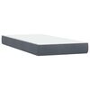vidaXL Boxspringbett mit Matratzen Dunkelgrau 200x210 cm Samt