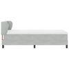 vidaXL Boxspringbett mit Matratze Hellgrau 90 x 200 cm Samt
