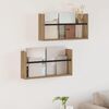 vidaXL Magazinregal 2 pcs Artisan-Eiche 60 x 12 x 30 cm Holzwerkstoff