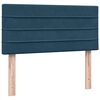 vidaXL Boxspringbett mit Matratze Dunkelblau 90x220 cm Samt